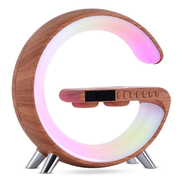 New Intelligent G Shaped LED Lamp Bluetooth Speake Wireless Charger Atmosphere Lamp App Control For Bedroom Home Decor - VELORA LABS