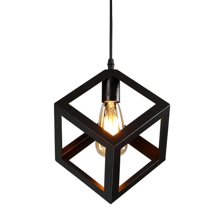 Retro Hanging Lights Geometric Nested Hanging Light Iron Flush Mount Retro Ceiling Down Light Pendant Lamp Home Decor Fixture - VELORA LABS