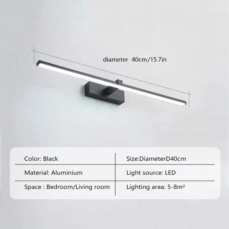 Modern LED Wall Lamp For Study Bedroom Charging Wall Light With Remote Control Bathroom Mirror Lamp Mirror Lighting Fixture - VELORA LABS