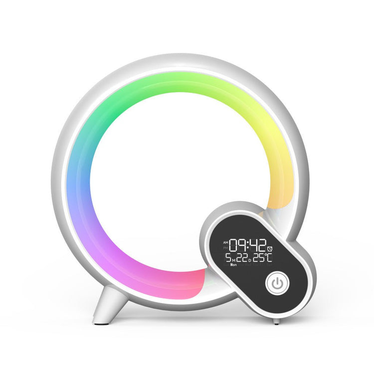 Creative Q Light Analog Sunrise Digital Display Alarm Clock Bluetooth Audio Intelligent Wake - up Q Colorful Atmosphere Light - VELORA LABS