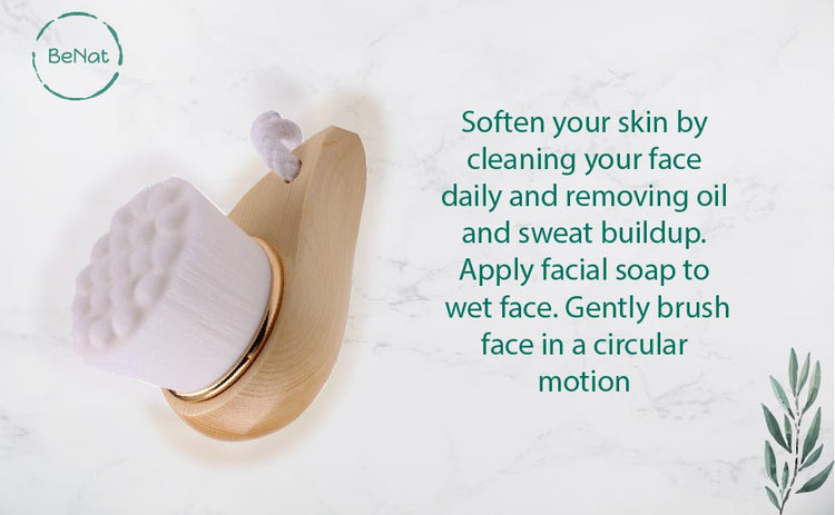 Facial Brush with Bamboo Handle - VELORA LABS