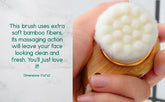 Facial Brush with Bamboo Handle - VELORA LABS