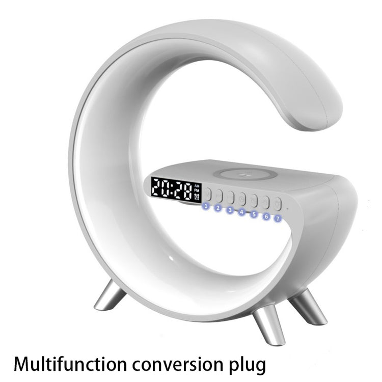 New Intelligent G Shaped LED Lamp Bluetooth Speake Wireless Charger Atmosphere Lamp App Control For Bedroom Home Decor - VELORA LABS