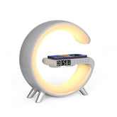 New Intelligent G Shaped LED Lamp Bluetooth Speake Wireless Charger Atmosphere Lamp App Control For Bedroom Home Decor - VELORA LABS