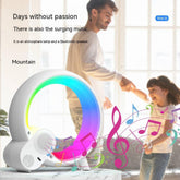 Creative Q Light Analog Sunrise Digital Display Alarm Clock Bluetooth Audio Intelligent Wake - up Q Colorful Atmosphere Light - VELORA LABS