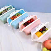 1500ml Foldable Fruits Vegetable Crisper Reusable Food Fresh - keeping Bag Freezer Cooking Fresh Silicone Food Storage Bags - VELORA LABS