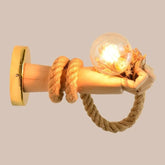 Nordic Hemp Rope Wall Lamp Led Indoor Wall Lights Corridor Wall Aisle Lamp Retro Industrial Style Hemp Rope Sconce Light Fixture - VELORA LABS