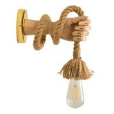 Nordic Hemp Rope Wall Lamp Led Indoor Wall Lights Corridor Wall Aisle Lamp Retro Industrial Style Hemp Rope Sconce Light Fixture - VELORA LABS