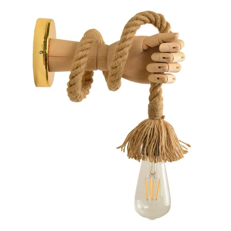 Nordic Hemp Rope Wall Lamp Led Indoor Wall Lights Corridor Wall Aisle Lamp Retro Industrial Style Hemp Rope Sconce Light Fixture - VELORA LABS