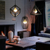 Retro Hanging Lights Geometric Nested Hanging Light Iron Flush Mount Retro Ceiling Down Light Pendant Lamp Home Decor Fixture - VELORA LABS