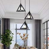 Retro Hanging Lights Geometric Nested Hanging Light Iron Flush Mount Retro Ceiling Down Light Pendant Lamp Home Decor Fixture - VELORA LABS