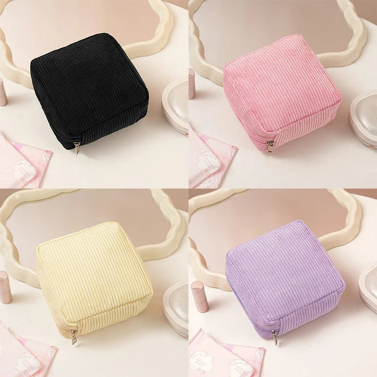 Toiletry Bag Sanitary Pad Pouch Small Makeup Bag Cosmetic Storage Pouch Women Pad Pouch Cute Cable Case VELORA LABS