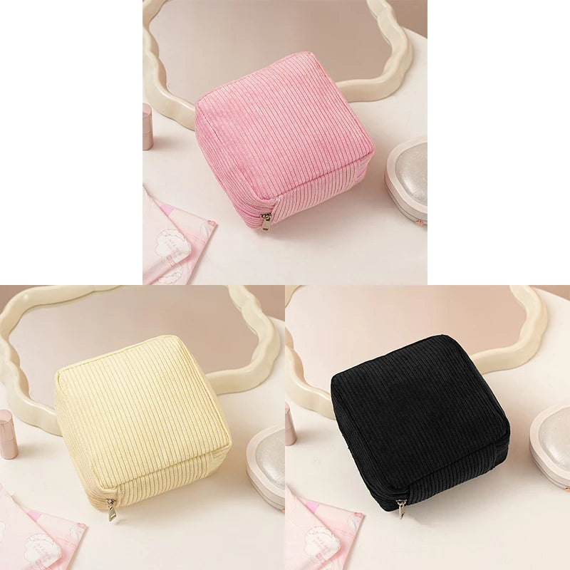 Toiletry Bag Sanitary Pad Pouch Small Makeup Bag Cosmetic Storage Pouch Women Pad Pouch Cute Cable Case VELORA LABS