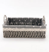 Woven Storage Baskets Kitchen Organizer Handwoven with Handles Cosmetic Box for Breakfast Fruit Bedroom Bathroom Home Decorative - VELORA LABS