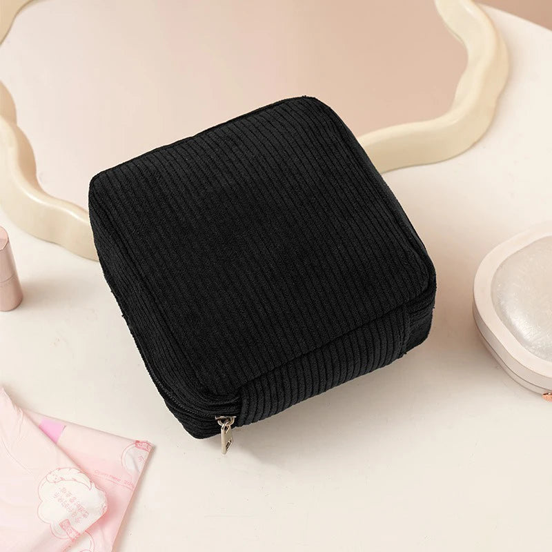 Toiletry Bag Sanitary Pad Pouch Small Makeup Bag Cosmetic Storage Pouch Women Pad Pouch Cute Cable Case VELORA LABS