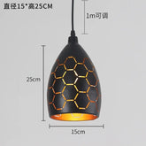 Modern LED pendant light iron Hollow metal cage pendant lamp living room restaurant shop bar fixture decoration - VELORA LABS