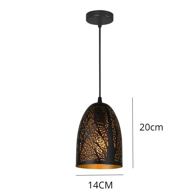 Modern LED pendant light iron Hollow metal cage pendant lamp living room restaurant shop bar fixture decoration - VELORA LABS