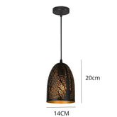 Modern LED pendant light iron Hollow metal cage pendant lamp living room restaurant shop bar fixture decoration - VELORA LABS