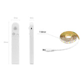 Waterproof Kitchen Cabinet Light Tape LED Motion Sensor LED Strip Light 5V Wireless PIR LED Lamp Battery Stairs Wardrobe Lamp - VELORA LABS