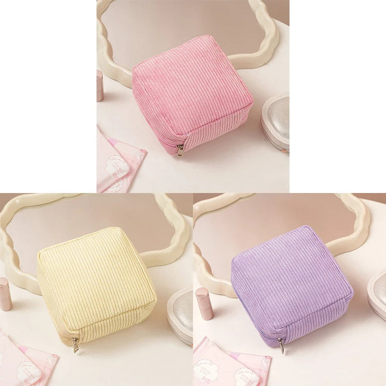 Toiletry Bag Sanitary Pad Pouch Small Makeup Bag Cosmetic Storage Pouch Women Pad Pouch Cute Cable Case VELORA LABS