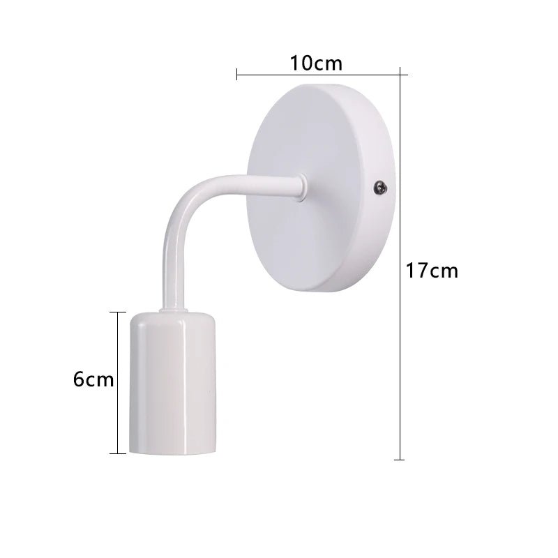 Nordic Modern Wall Lamp Iron Black E27 Indoor Lighting Bedside Bedroom Bathroom Lamp Sconce Wall Light Fixture Industrial Decor - VELORA LABS