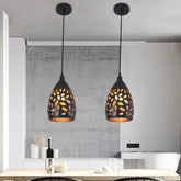 Modern LED pendant light iron Hollow metal cage pendant lamp living room restaurant shop bar fixture decoration - VELORA LABS