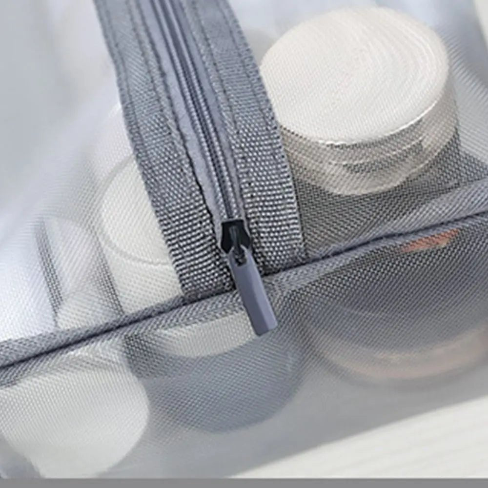 Handbag Large Capacity Toiletry Bag Transparent Women Cosmetic Bag Korean Storage Bag Zipper Makeup Bag Skin Care Storage Bag - VELORA LABS