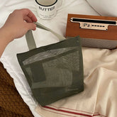 Makeup Toiletry Storage Bags Mesh Handbags Portable Travel Washing Body Shower Tools Organizer Hanging Cosmetic Organizer Pouch VELORA LABS