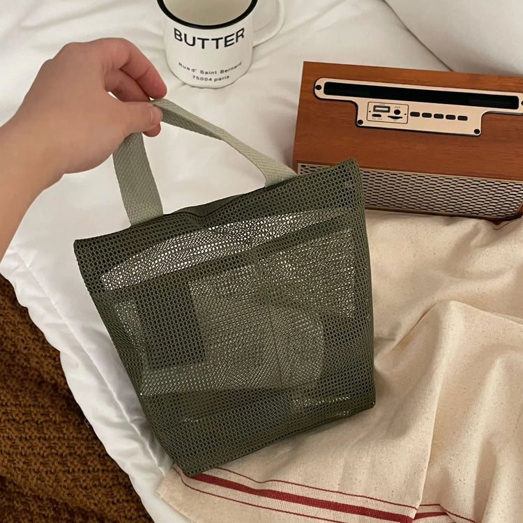 Makeup Toiletry Storage Bags Mesh Handbags Portable Travel Washing Body Shower Tools Organizer Hanging Cosmetic Organizer Pouch VELORA LABS