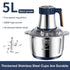 5L Electric Meat Grinders 304 Stainless Steel Food Crusher Multifunctional Vegetable Slicer Chopper Mincer Baby Food Processor - VELORA LABS