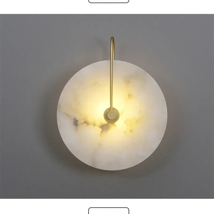 Nordic Wall Sconces Light Fixture Led Marble Moon Bedside Lamp Interior Indoor Lighting Home Bedroom Decor Modern Hotel Simple - VELORA LABS
