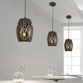 Modern LED pendant light iron Hollow metal cage pendant lamp living room restaurant shop bar fixture decoration - VELORA LABS