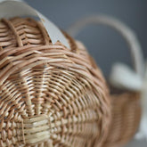Hand - woven Wedding Flower Basket With Handle Wicker Sundries Basket Wedding Flower Girls Basket for Home Picnic Storage Basket - VELORA LABS