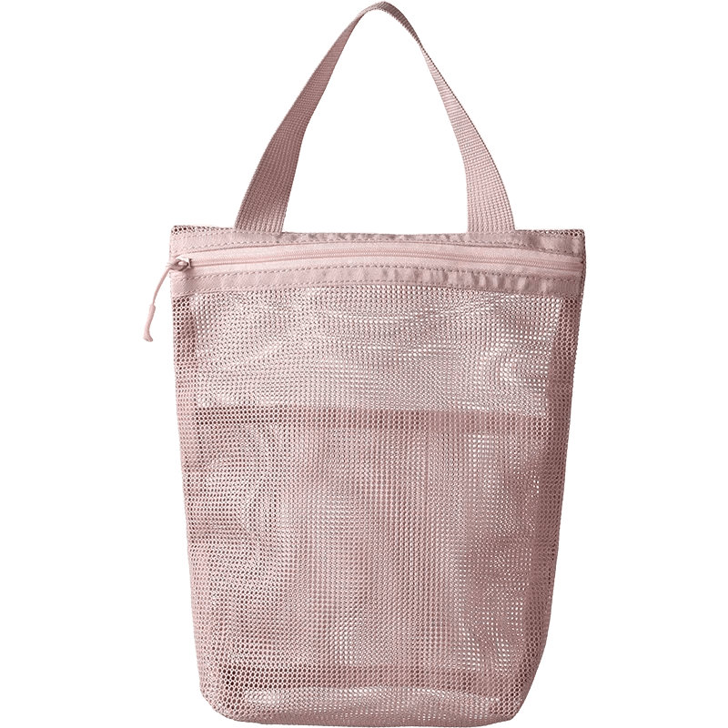 23x26cm Portable Toiletry Bag with Handy Handle Large Capacity Mesh Toiletry Storage Bag Makeup Bag for Business Trips Travel - VELORA LABS