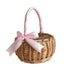 Hand - woven Wedding Flower Basket With Handle Wicker Sundries Basket Wedding Flower Girls Basket for Home Picnic Storage Basket - VELORA LABS