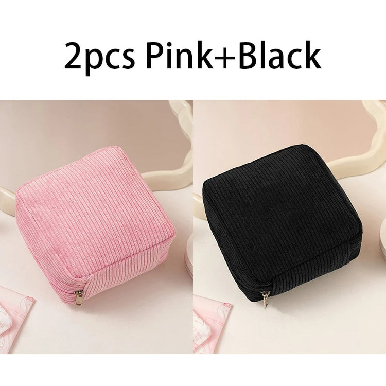 Toiletry Bag Sanitary Pad Pouch Small Makeup Bag Cosmetic Storage Pouch Women Pad Pouch Cute Cable Case VELORA LABS