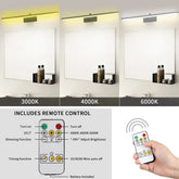 Modern LED Wall Lamp For Study Bedroom Charging Wall Light With Remote Control Bathroom Mirror Lamp Mirror Lighting Fixture - VELORA LABS