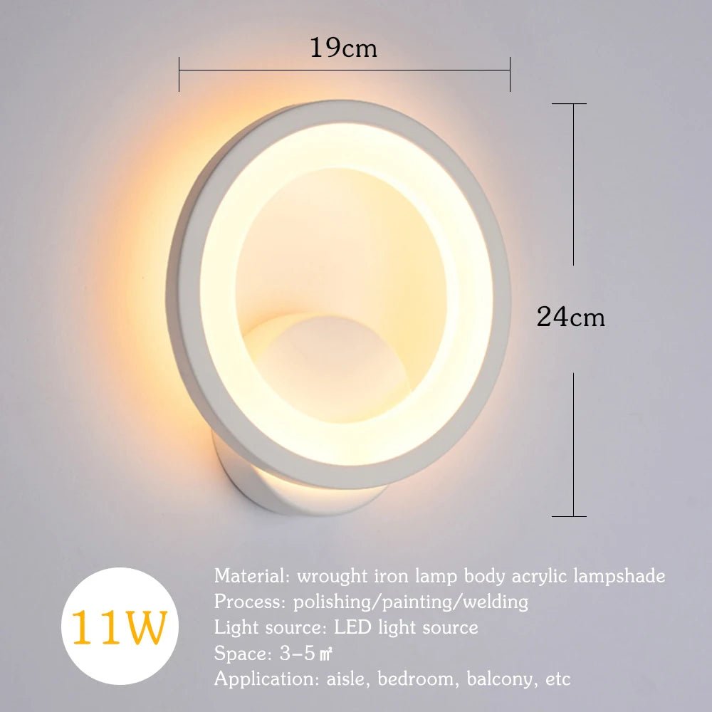 Round Wall Mount Light European Wall Sconces Lighting Wall Lamp Fixture for Bedside Corridor Bedroom Living Room Hallway Light - VELORA LABS