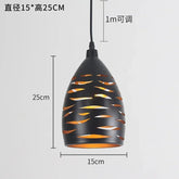 Modern LED pendant light iron Hollow metal cage pendant lamp living room restaurant shop bar fixture decoration - VELORA LABS