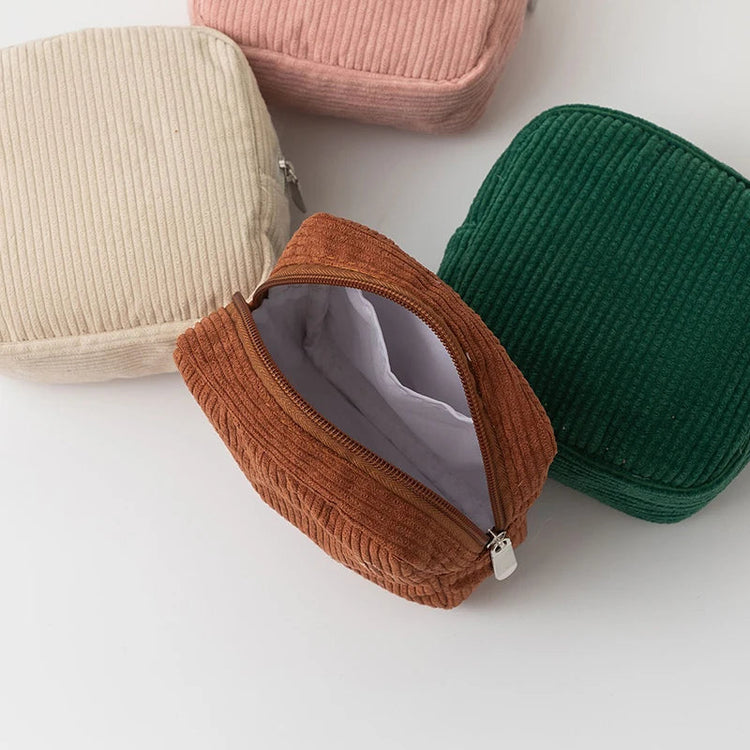 Toiletry Bag Sanitary Pad Pouch Small Makeup Bag Cosmetic Storage Pouch Women Pad Pouch Cute Cable Case VELORA LABS