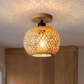 Bamboo Pendant Lamp Lustre Chandelier Hanging Lamp Handmade Rattan Pendant Light Fixture Restaurant Dining Room Indoor Lighting - VELORA LABS
