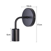 Nordic Modern Wall Lamp Iron Black E27 Indoor Lighting Bedside Bedroom Bathroom Lamp Sconce Wall Light Fixture Industrial Decor - VELORA LABS