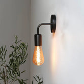 Nordic Modern Wall Lamp Iron Black E27 Indoor Lighting Bedside Bedroom Bathroom Lamp Sconce Wall Light Fixture Industrial Decor - VELORA LABS