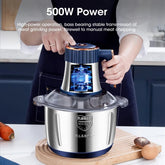 5L Electric Meat Grinders 304 Stainless Steel Food Crusher Multifunctional Vegetable Slicer Chopper Mincer Baby Food Processor - VELORA LABS