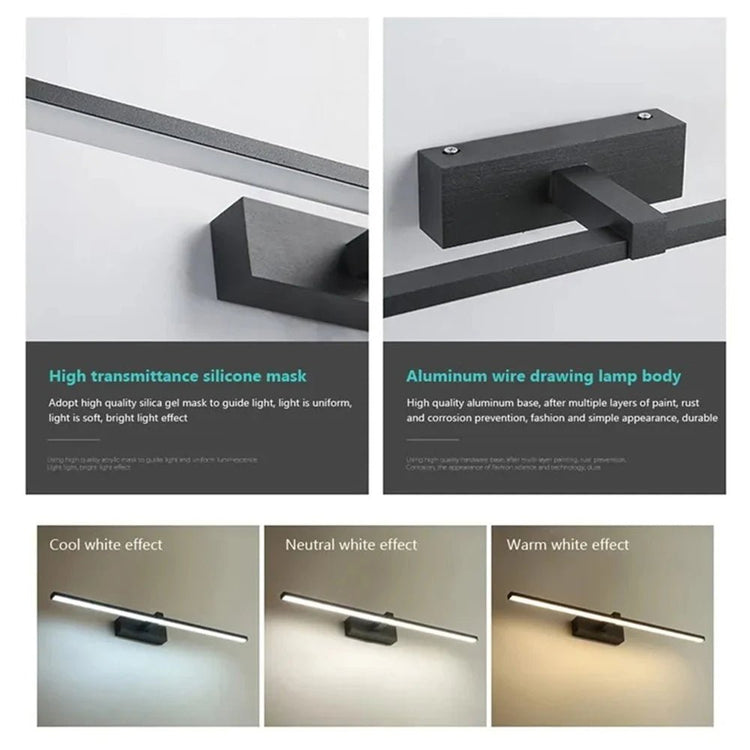 Modern LED Wall Lamp For Study Bedroom Charging Wall Light With Remote Control Bathroom Mirror Lamp Mirror Lighting Fixture - VELORA LABS