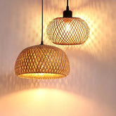 Bamboo Pendant Lamp Lustre Chandelier Hanging Lamp Handmade Rattan Pendant Light Fixture Restaurant Dining Room Indoor Lighting - VELORA LABS