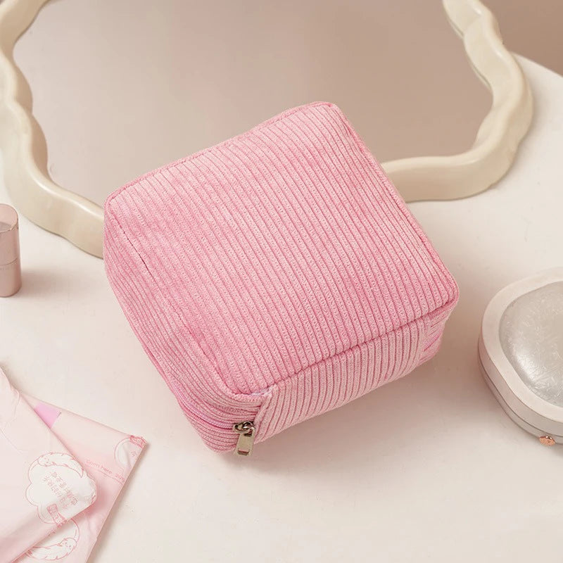 Toiletry Bag Sanitary Pad Pouch Small Makeup Bag Cosmetic Storage Pouch Women Pad Pouch Cute Cable Case VELORA LABS