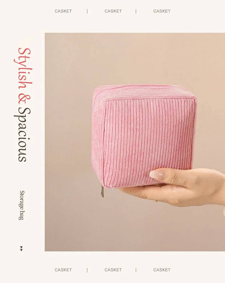 Toiletry Bag Sanitary Pad Pouch Small Makeup Bag Cosmetic Storage Pouch Women Pad Pouch Cute Cable Case VELORA LABS