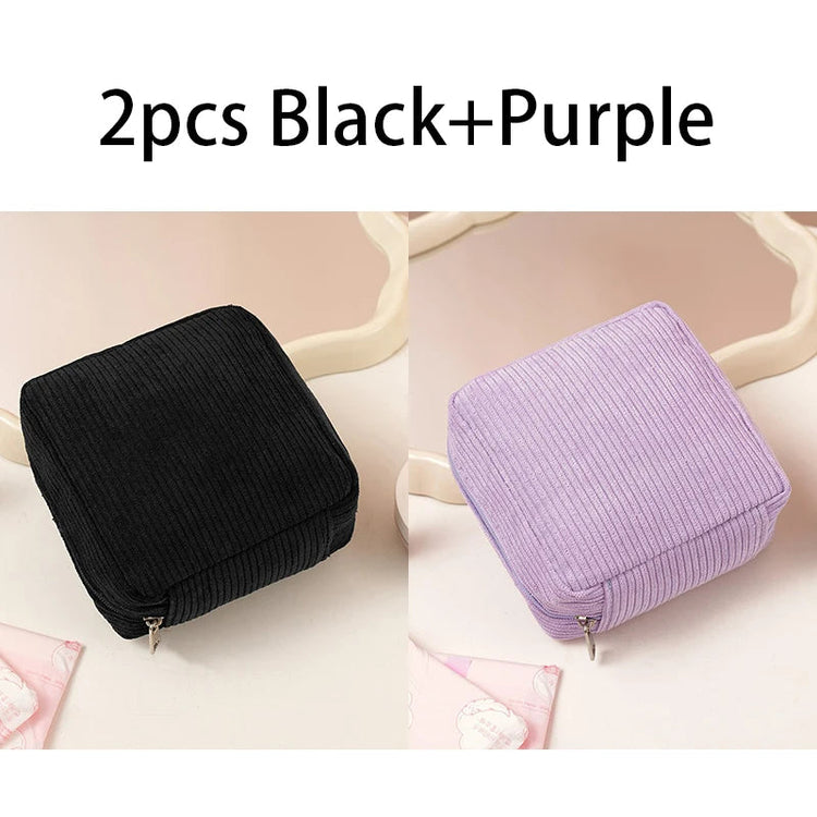 Toiletry Bag Sanitary Pad Pouch Small Makeup Bag Cosmetic Storage Pouch Women Pad Pouch Cute Cable Case VELORA LABS