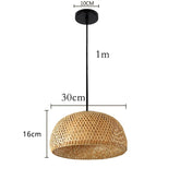 Bamboo Pendant Lamp Lustre Chandelier Hanging Lamp Handmade Rattan Pendant Light Fixture Restaurant Dining Room Indoor Lighting - VELORA LABS